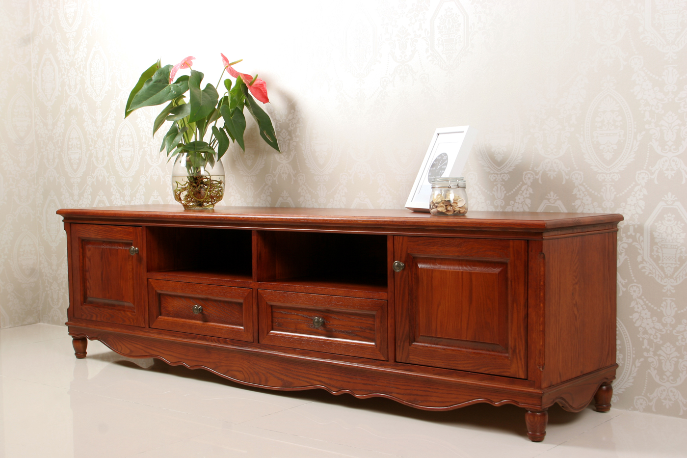 实木电视柜最新款,科技与生活的完美融合时尚家具展示