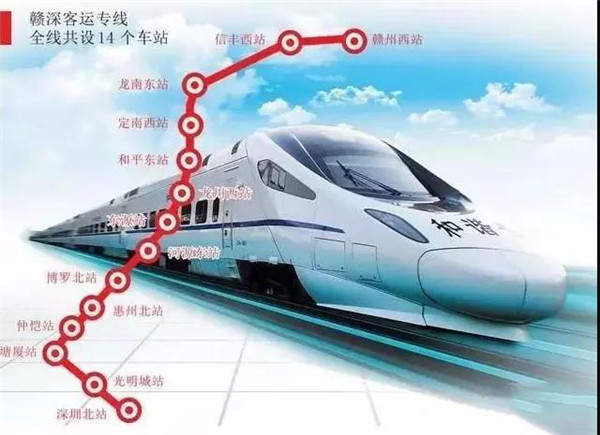 赣深高铁最新线路图,赣深高铁最新线路图,连接两地的速度与激情