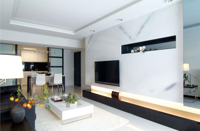 客厅电视背景墙，自然美景之旅的启航之地