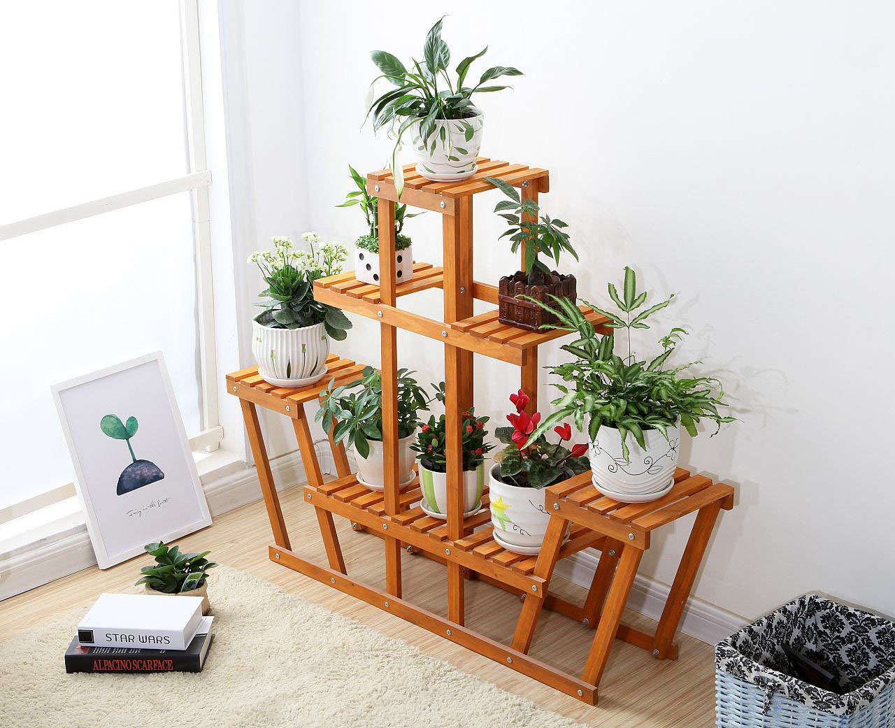 实木花架价格揭秘，小巷中的绿意宝藏之选