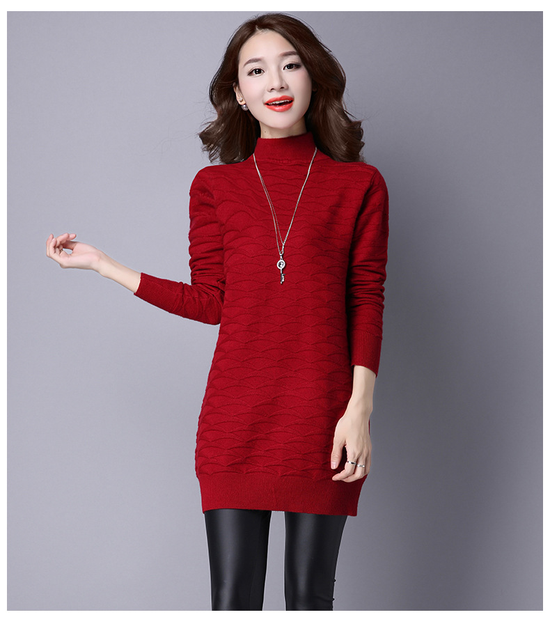 秋日邂逅,新款长款针织衫的时尚与温馨