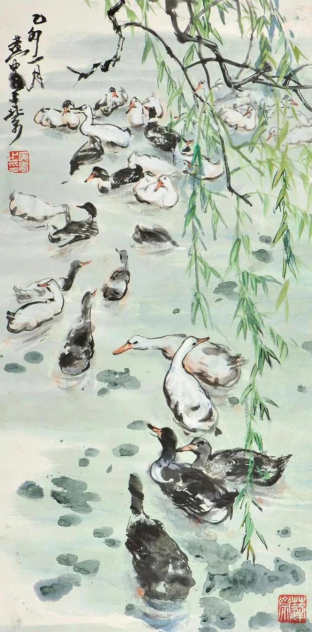 国画鸭子，自我成长的艺术启示与旅程探索